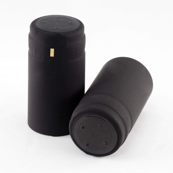 Shrink caps in matte black